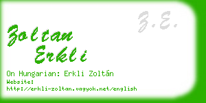 zoltan erkli business card